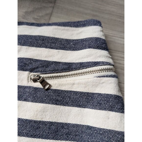 Ann Taylor Womens Linen Striped Pencil Skirt With Front Zippers Size 2 - Picture 4 of 7